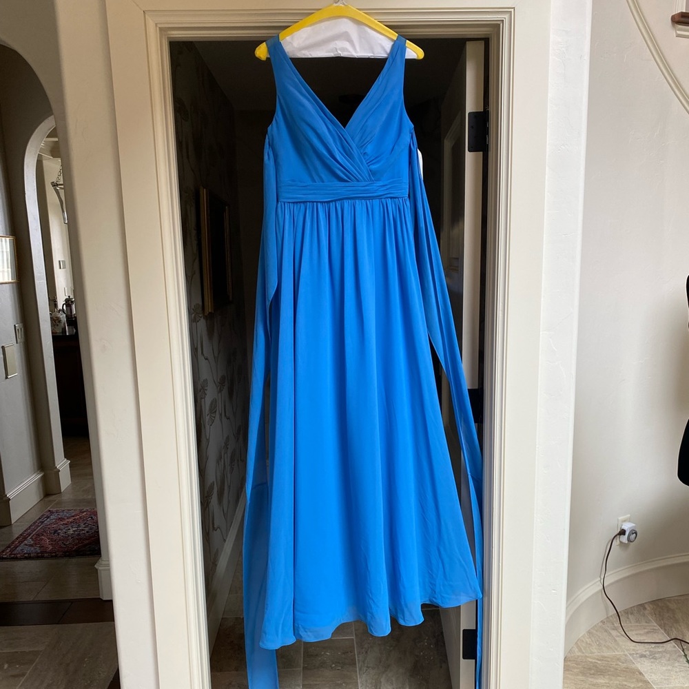 Azazie Kota Dress in Blue Jay